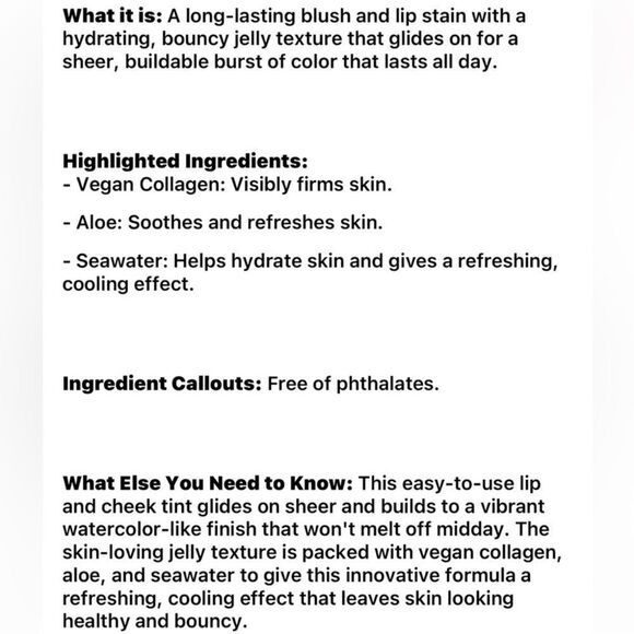 🌻 Milk Makeup CHILL Cooling Water Jelly Tint Sheer Lip & Cheek Stain - Picture 9 of 10